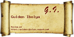 Gulden Ibolya névjegykártya
